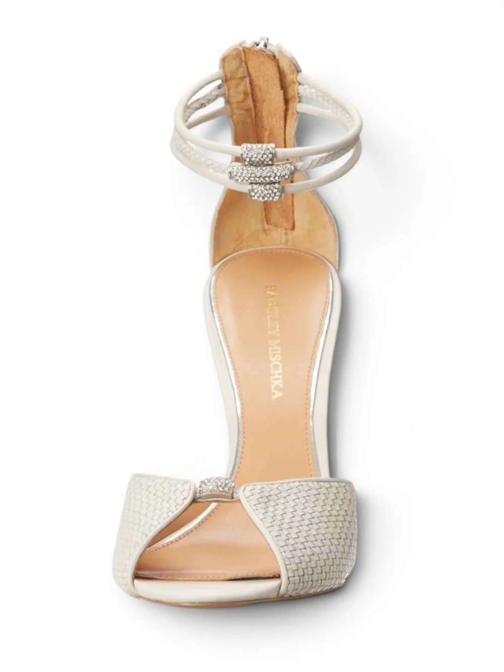 EUC [Badgley Mischka] Woven Open Toe 4
